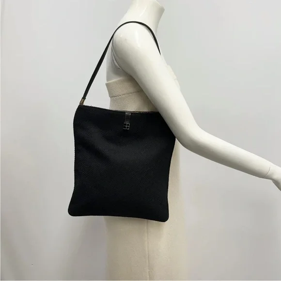 ❤️SOLD❤️ Kate Spade Wool Bag Black Animal Print Pony Hair Trim Made in Italy - Picture 3 of 11